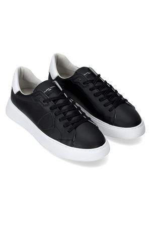 Temple Low-Top Sneakers Black and White PHILIPPE MODEL | BTLUV002.